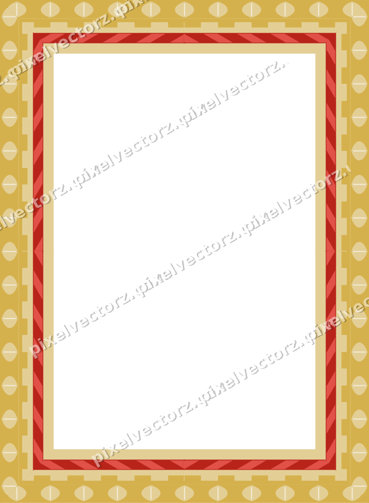 Decorative picture frame border in red and orange with diagonal band