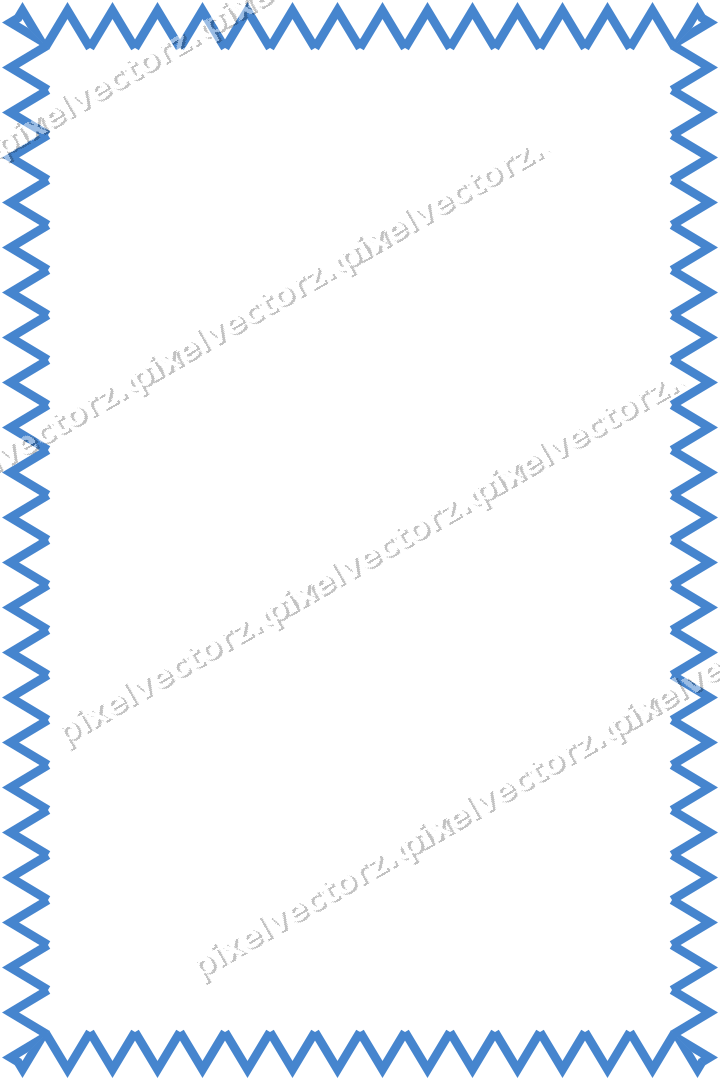Decorative picture frame border in blue and cyan with zigzag