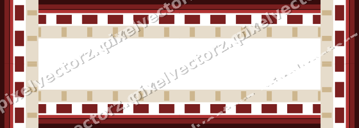 Decorative picture frame border in dark red and dark green with dentil