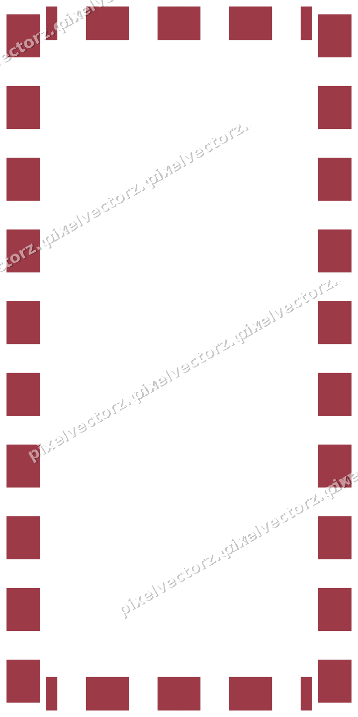 Decorative picture frame border in dark pink and red with dentil