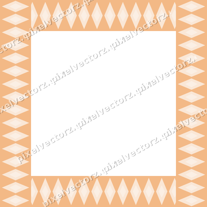 Decorative picture frame border in blue and orange with diamond band
