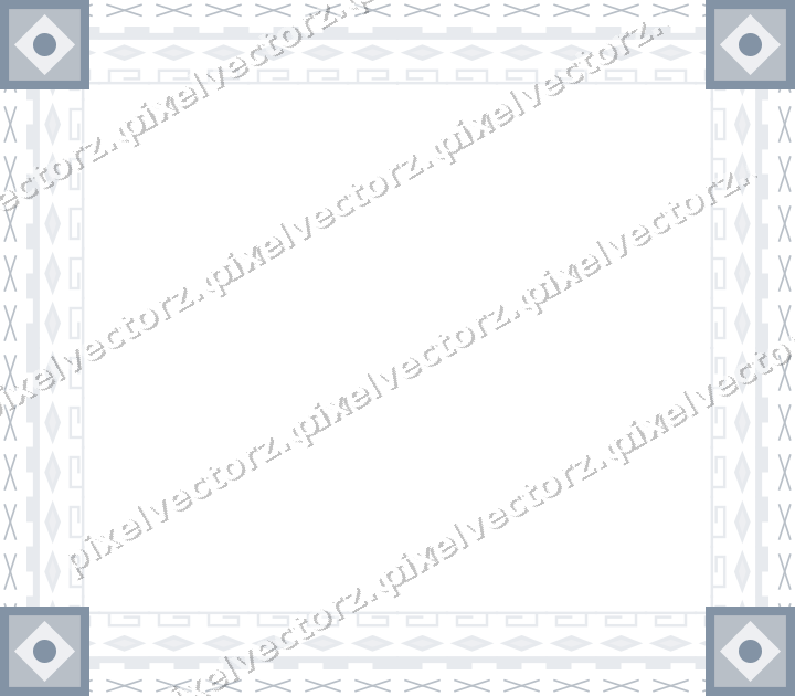 Decorative picture frame border in dark blue and white with step band