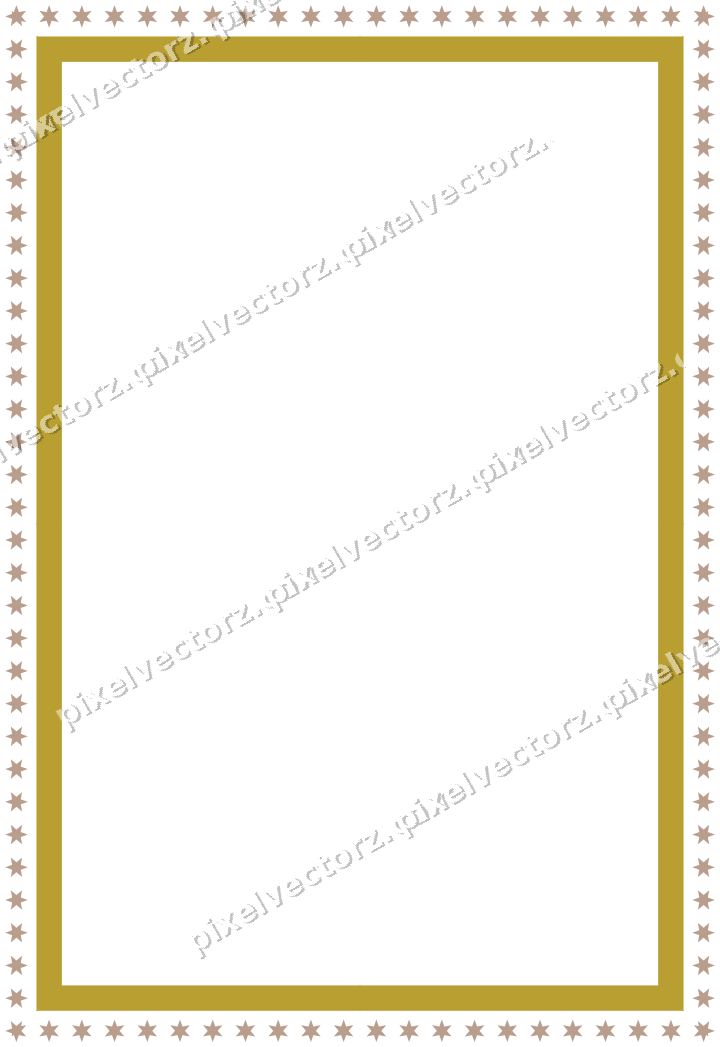 Decorative picture frame border in amber with star band