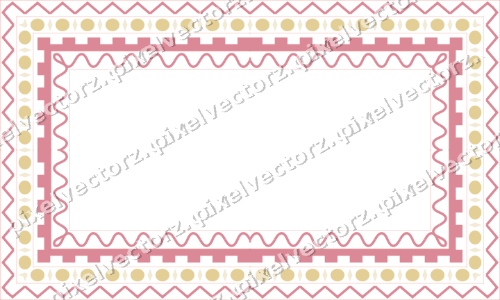 Decorative picture frame border in red and orange with egg and dart