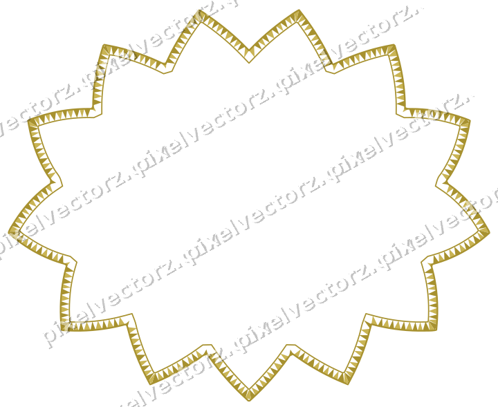 Decorative line art frame in dark pink and red with oval