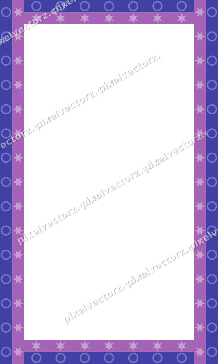 Decorative picture frame border in purple and blue with ring chain