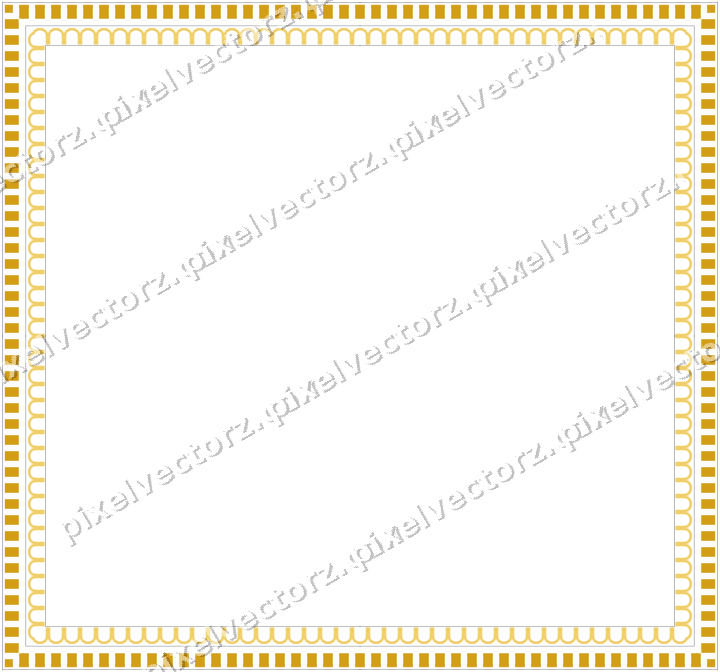 Decorative picture frame border in amber and blue with arcade frieze