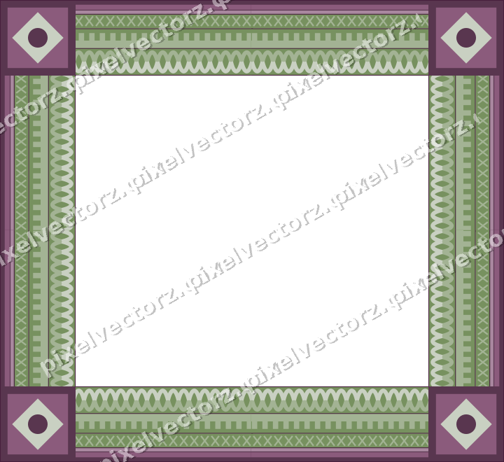 Decorative picture frame border in dark magenta with cross band