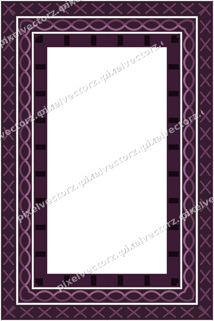 Decorative picture frame border in dark magenta with guilloche