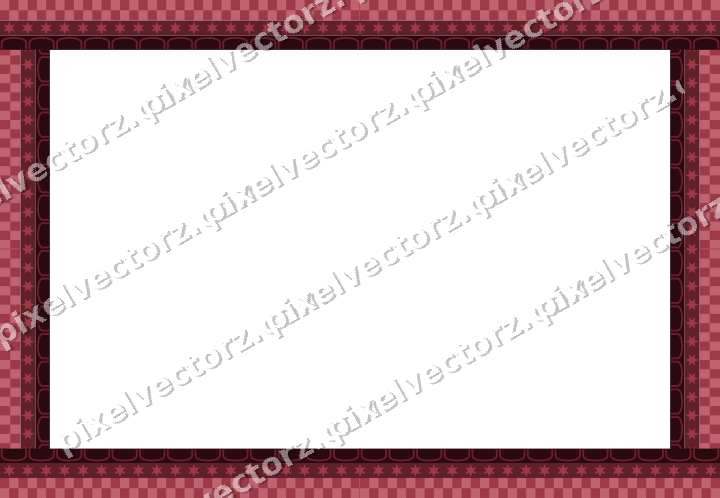 Decorative picture frame border in dark pink and red with star band