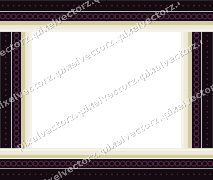 Decorative picture frame border in dark magenta with ring chain