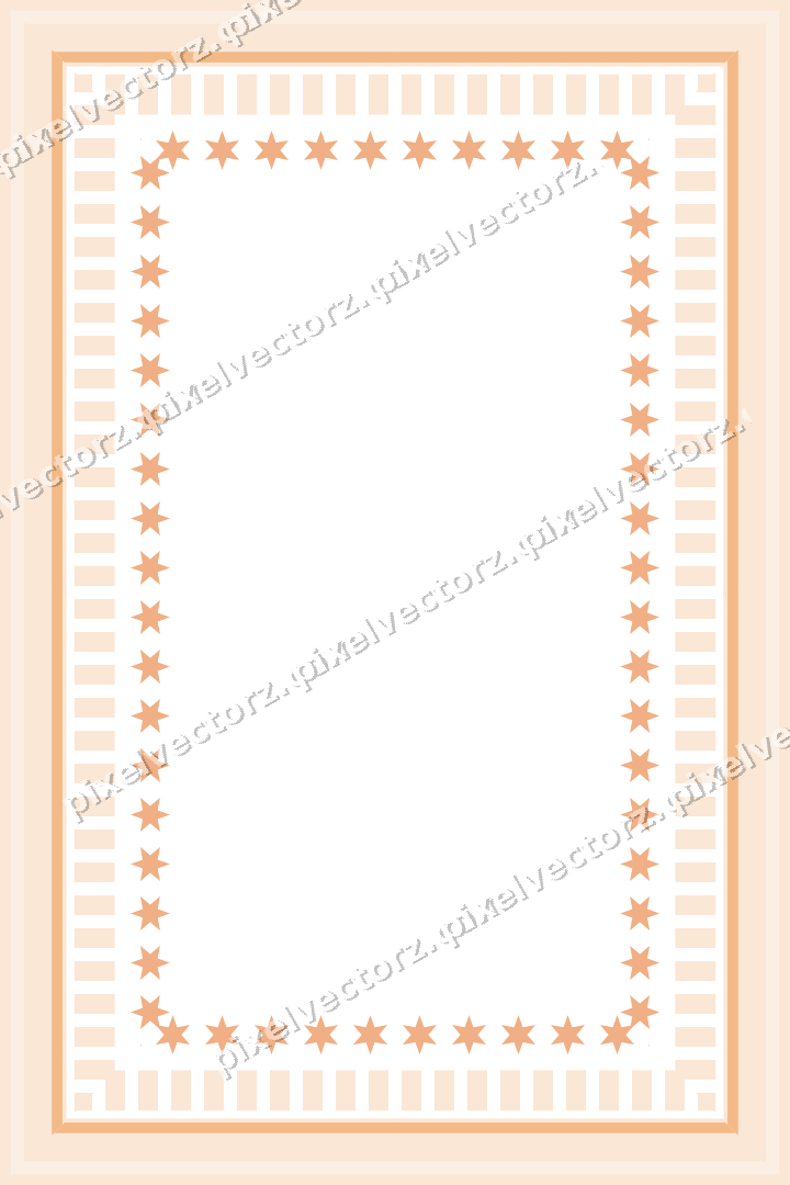 Decorative picture frame border in blue and orange with dentil