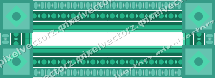 Decorative picture frame border in green and teal with egg and dart
