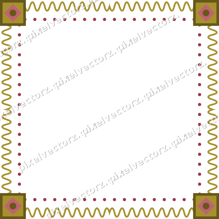 Decorative picture frame border in dark pink and red with wave band