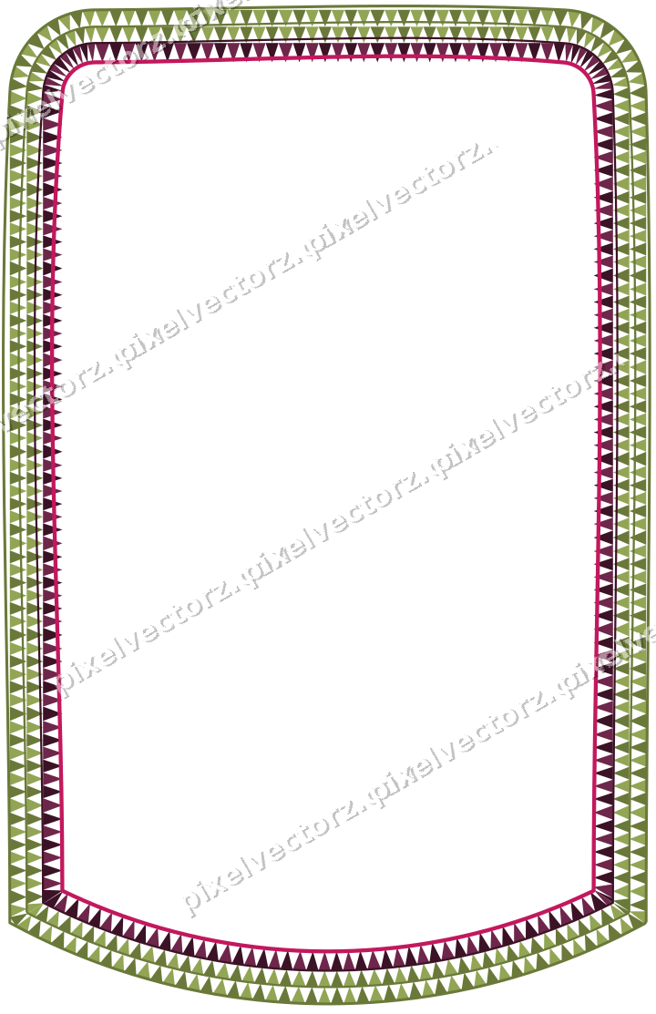 Decorative line art frame in lime and pink with label plaque