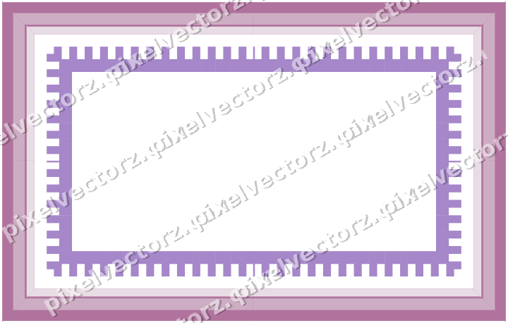 Decorative picture frame border in purple and blue with step band