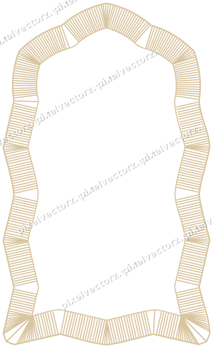 Decorative line art frame in dark pink and red with label plaque