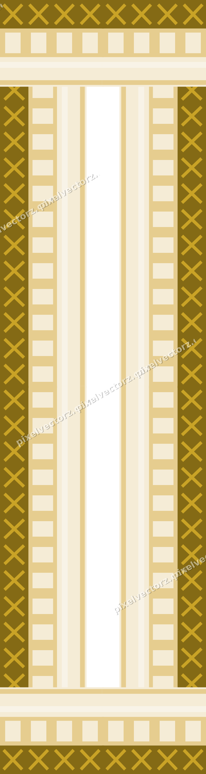 Decorative picture frame border in dark green and amber with dentil