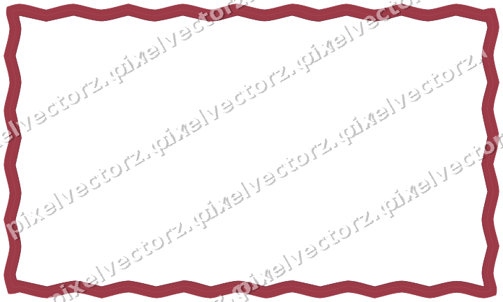 Decorative line art frame in dark pink and red with label plaque