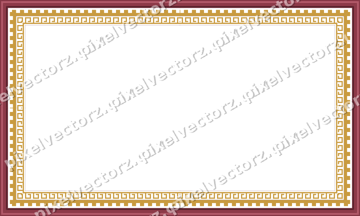 Decorative picture frame border in dark pink and amber with step band