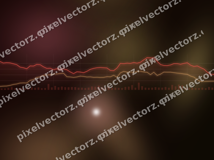 Leuchtender Neon Diagramm Hintergrund in Rot und Orange
