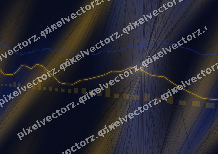 Nahtloser Neon Diagramm Hintergrund in Bernstein und Blau