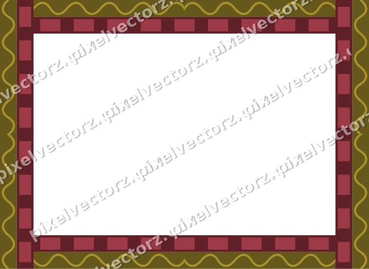 Decorative picture frame border in dark pink and red with wave band