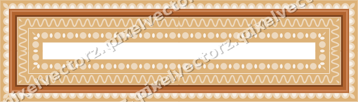 Decorative picture frame border in dark green with scale band