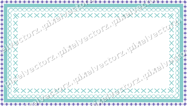 Decorative picture frame border in blue and cyan with egg and dart