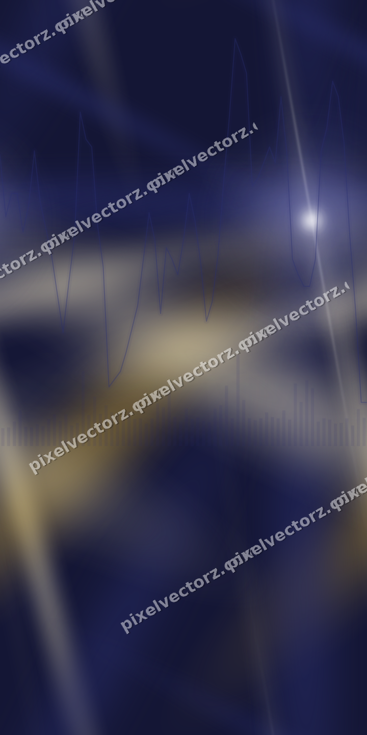 Nahtloser Neon Diagramm Hintergrund in Dunkelblau und Bernstein