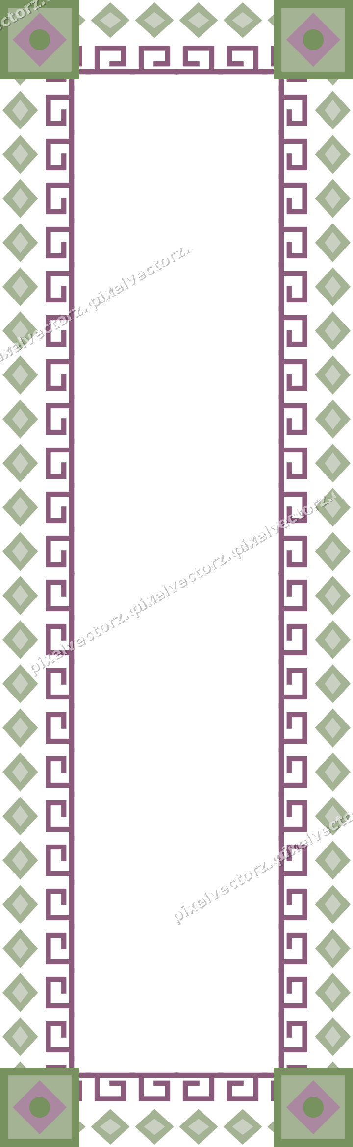Decorative picture frame border in dark magenta with diamond band