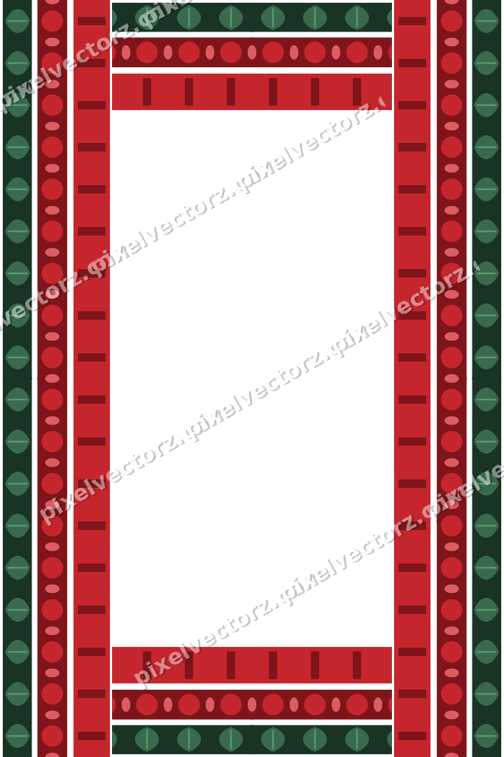 Decorative picture frame border in dark green with bead and reel
