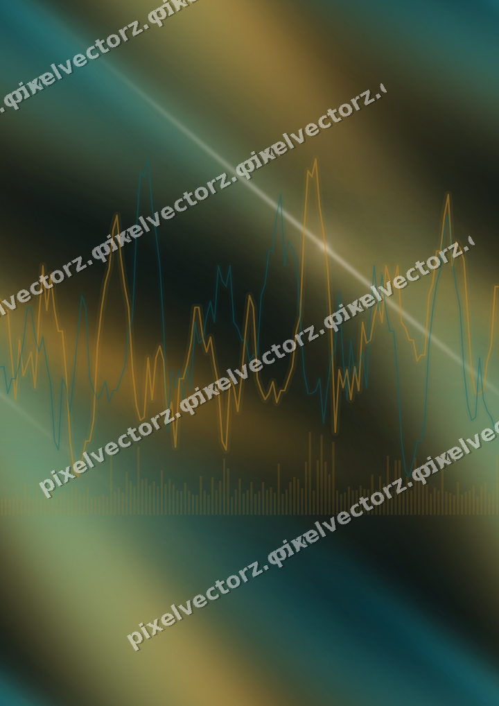 Nahtloser Neon Diagramm Hintergrund in Bernstein und Petrol