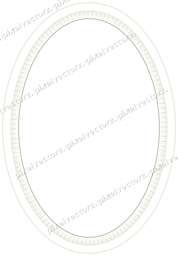 Decorative line art frame in dark magenta and lime with oval