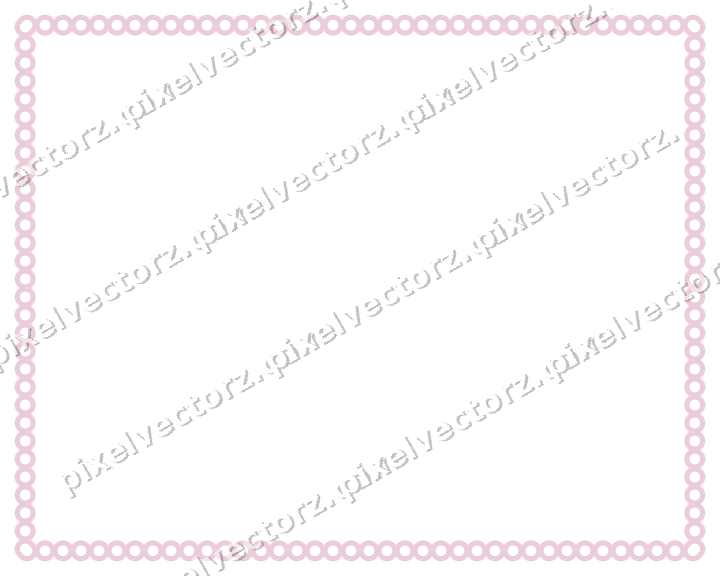 Decorative picture frame border in pale pink with ring chain