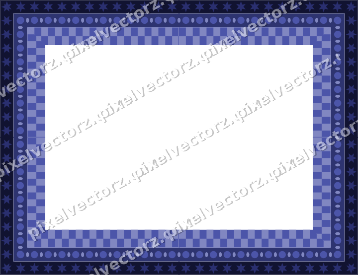 Decorative picture frame border in dark blue with bead and reel