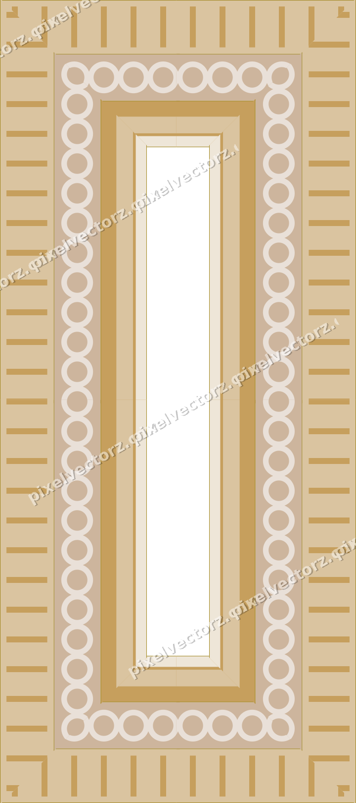 Decorative picture frame border in amber with ring chain