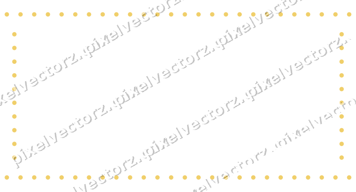 Decorative picture frame border in amber and blue with dot row