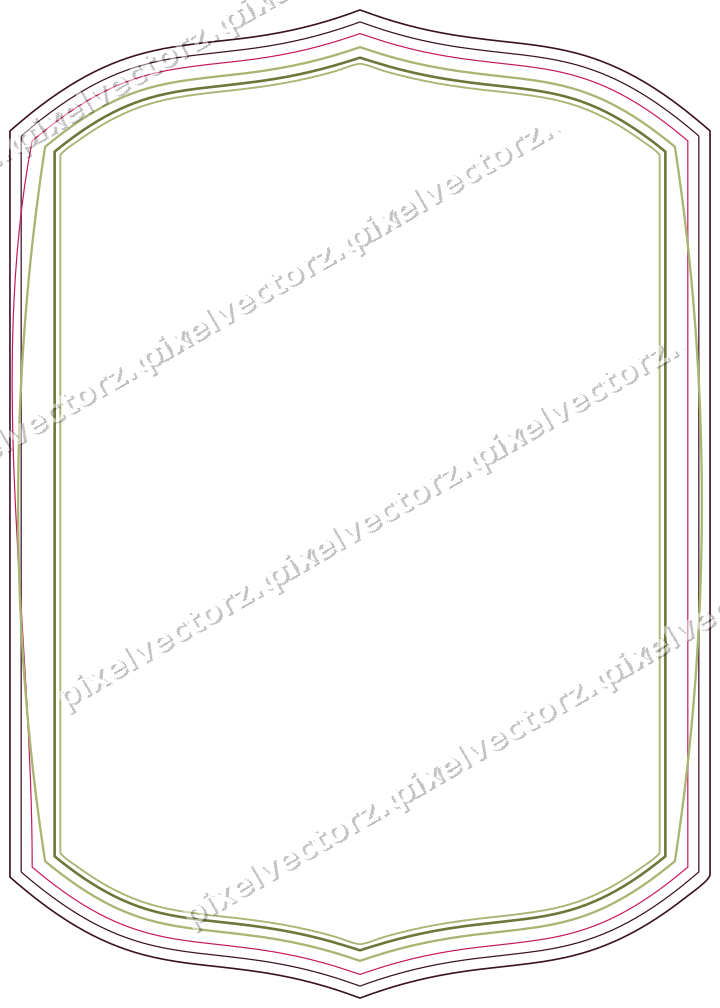 Decorative line art frame in lime and pink with label plaque