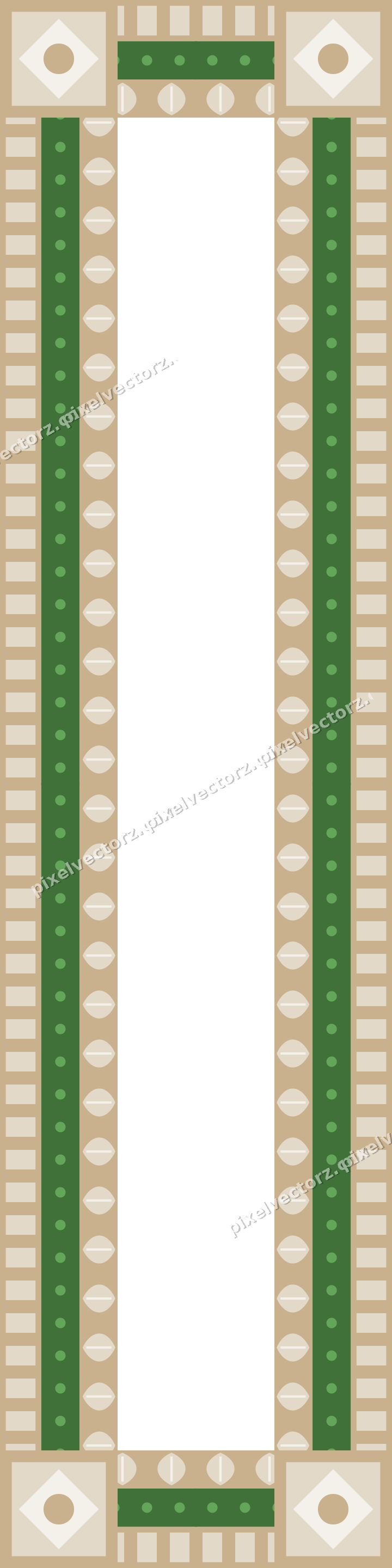 Decorative picture frame border in lime and yellow with dot row