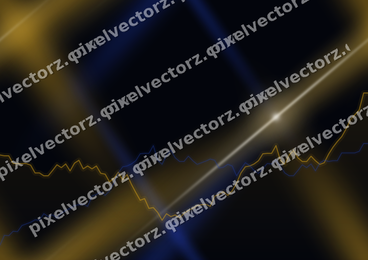 Nahtloser Neon Diagramm Hintergrund in Bernstein und Blau