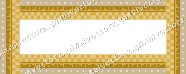 Decorative picture frame border in amber and green with dot row