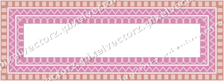 Decorative picture frame border in pale pink and pale red with dentil