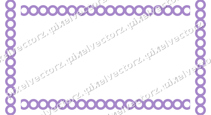 Decorative picture frame border in purple and blue with ring chain