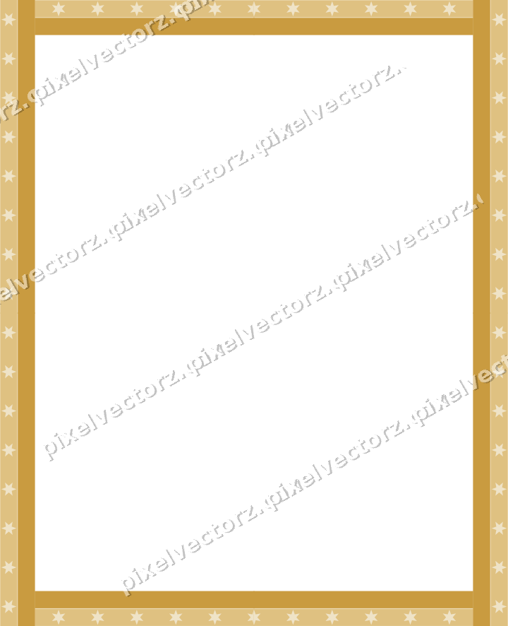 Decorative picture frame border in dark pink and amber with star band