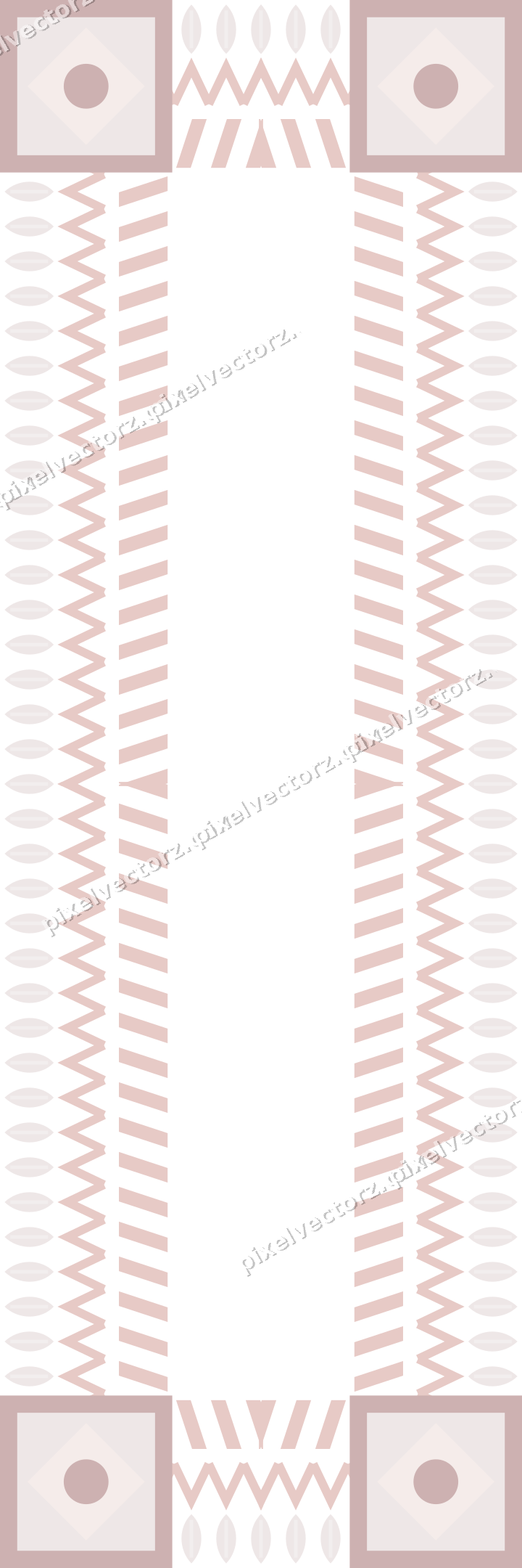 Decorative picture frame border in pale pink with leaf moulding