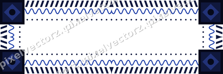Decorative picture frame border in amber and blue with diagonal band