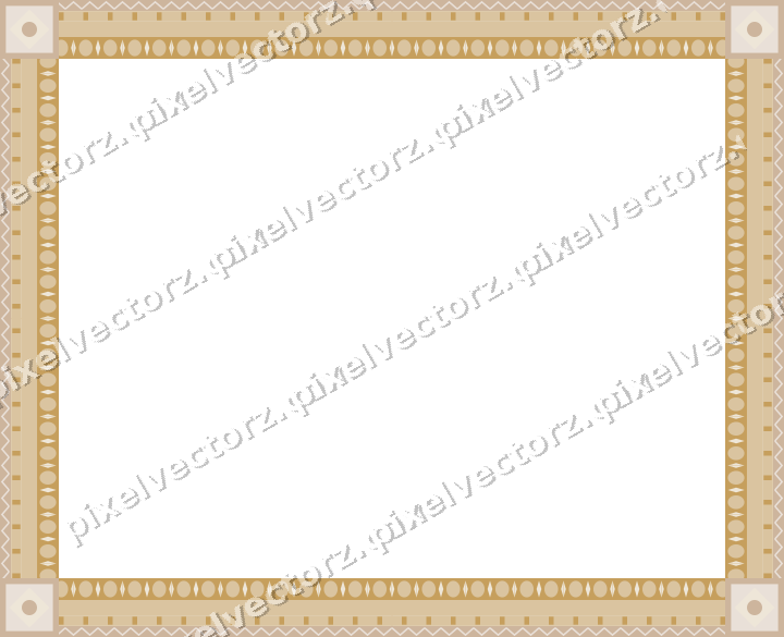 Decorative picture frame border in amber and pale orange with zigzag