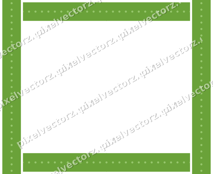 Decorative picture frame border in lime and yellow with dot row