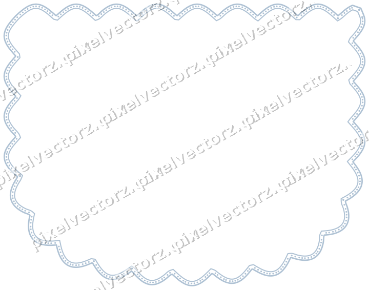 Decorative line art frame in purple and blue with shield